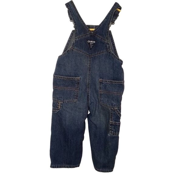 OshKosh B'Gosh Denim Overalls Size 18 mo. - Picture 1 of 7